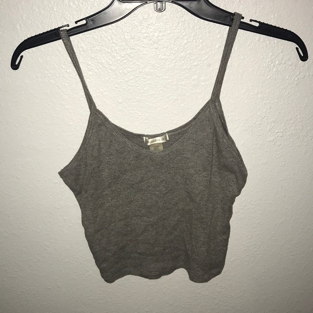 Gray vneck tank
